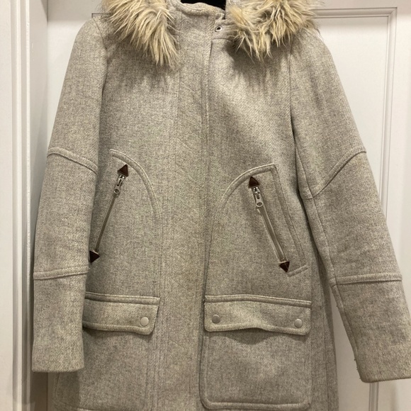 Jcrew Chateau Parka in Italian stadium-cloth wool Size 0 Small - Picture 5 of 11